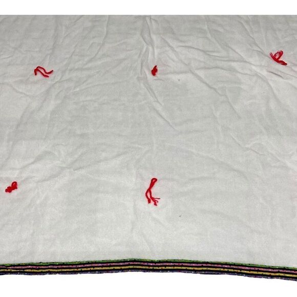 Small Square Quilt 43” Throw Blanket Handmade Stars Circles Geometric Black - Picture 5 of 5